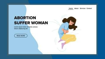 abortation suffer woman vector