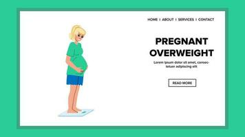 pregnant overweight vector