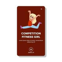 competition fitness girl vector