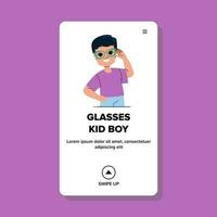 glasses kid boy vector