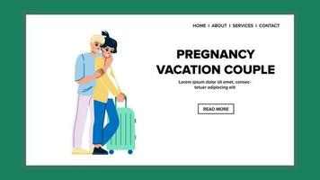 pregnancy vacation couple vector