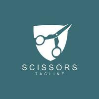 Scissors Logo, Shaver Vector, Simple Barber Shop Design, Icon, Background, Symbol, Template vector