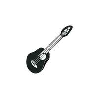 guitarra logo, ukelele musical instrumento vector, sencillo silueta diseño vector