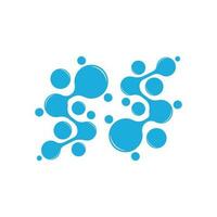 Neuron Logo, Cel Dna Network Vector, And Particle Technology, Simple Illustration Template Design vector