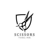 Scissors Logo, Shaver Vector, Simple Barber Shop Design, Icon, Background, Symbol, Template vector