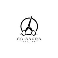 Scissors Logo, Shaver Vector, Simple Barber Shop Design, Icon, Background, Symbol, Template vector