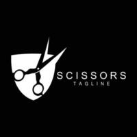 Scissors Logo, Shaver Vector, Simple Barber Shop Design, Icon, Background, Symbol, Template vector