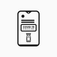 Coronavirus vaccine update on smartphone screen in icon design. Vaccine update on mobile app vector