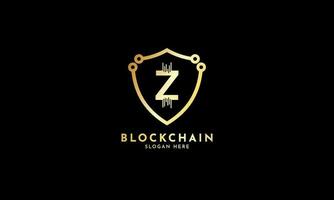 Crypto coin logos. Initial letter Z logo, icon - Vector Digital money, block chain, finance symbol. Connect technology and digital, gold currency data concept for your corporate identity