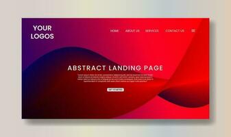 Realistic glass effect background website and landing page template design vector