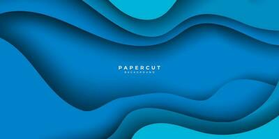 Abstract stylish blue origami papercut background design vector