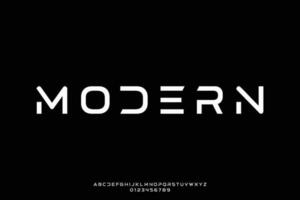 Abstract modern typeface display font vector. Unique contemporary typography style illustration vector