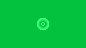 Radio signal circle wave expanding animation on green screen background video
