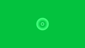 Radio signal circle wave expanding animation on green screen background video