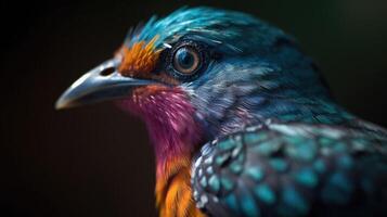 Colorful bird closeup. photo