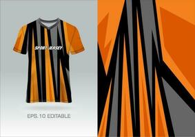 sport grunge t-shirt mock up design for extreme team jersey, racing, cycling, football, game, background, wallpaper. vector