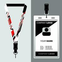 Lanyard Template Design For Company Purposes And More vector