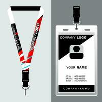 Lanyard Template Design For Company Purposes And More vector