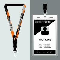 Lanyard Template Design For Company Purposes And More vector