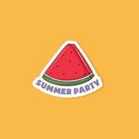 Colorful hand drawn summer sticker vector