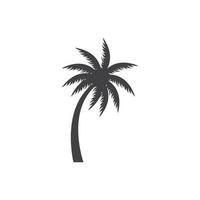 Coconut Tree Logo, Palm Tree Sunset Beach Vector, Elegant Minimalist Simple Design, Symbol Template Icon vector