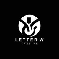 w letra logo, alfabeto inicial vector, sencillo logotipo diseño, icono símbolo modelo ilustración vector