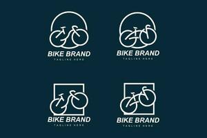 bicicleta logo. bicicleta deporte rama vector, sencillo minimalista transporte diseño, plantilla, silueta vector