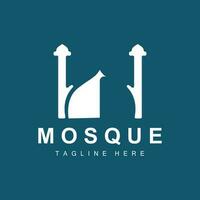 mezquita logo, islámico Adoración diseño, eid Alabama fitr mezquita edificio vector icono plantilla, ramadán, eid Alabama adha