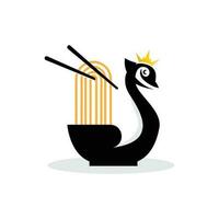 logo cisne vector desain modelo ilustración