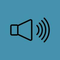 speaker icon vector outline design