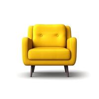 Modern vivid armchair isolated. Illustration photo