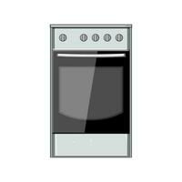 home kitchen stove cartoon vector illustration