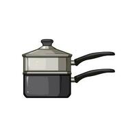 home double boiler pan cartoon vector illustration