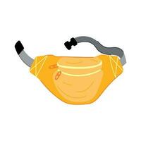 strap waist bag cartoon vector illustration