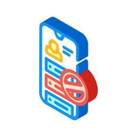 file deny isometric icon vector illustration