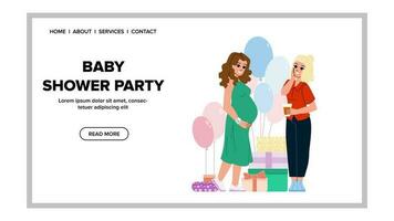 baby shower party vector