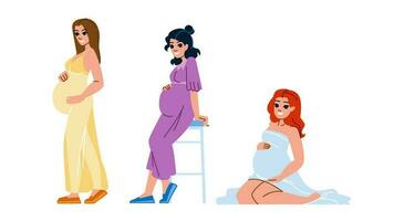 maternity photoshoot vector