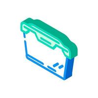 lunch box glass school isometric icon vector illustration