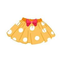 cute skirt baby cartoon vector illustration