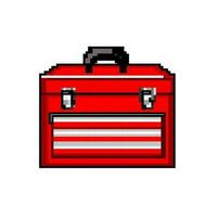 wrench toolbox repair game pixel art vector illustration