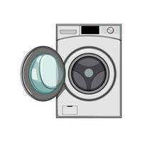 clean washing machine cartoon vector illustration