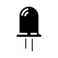 diode electrical engineer glyph icon vector illustration