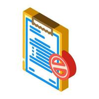 rejection letter isometric icon vector illustration