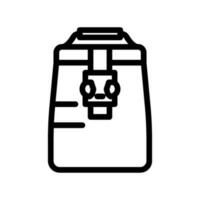 lunch box bag food line icon vector illustration