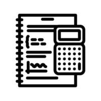 calculate math science education line icon vector illustration