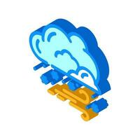 winter storm season isometric icon vector illustration