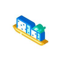 tofu japanese food isometric icon vector illustration