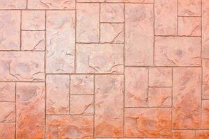 paving slabs square pattern orange photo