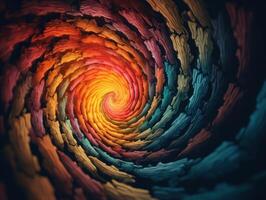 Colorful Swirling radial vortex background created with technology. photo