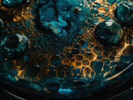 Bright fluid marble paint pattern Dynamic liquid shapes background created with technology photo